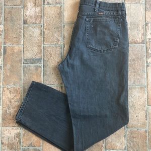 Rustler men’s black wash straight leg jeans